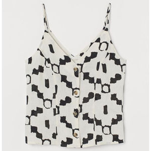 NWT H&M V-Neck Linen Tank Top